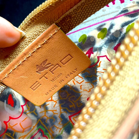Etro Clear Tote Bag / Notorious Paisley Print W/ Pouch Inside /Made In Italy - Picture 14 of 15